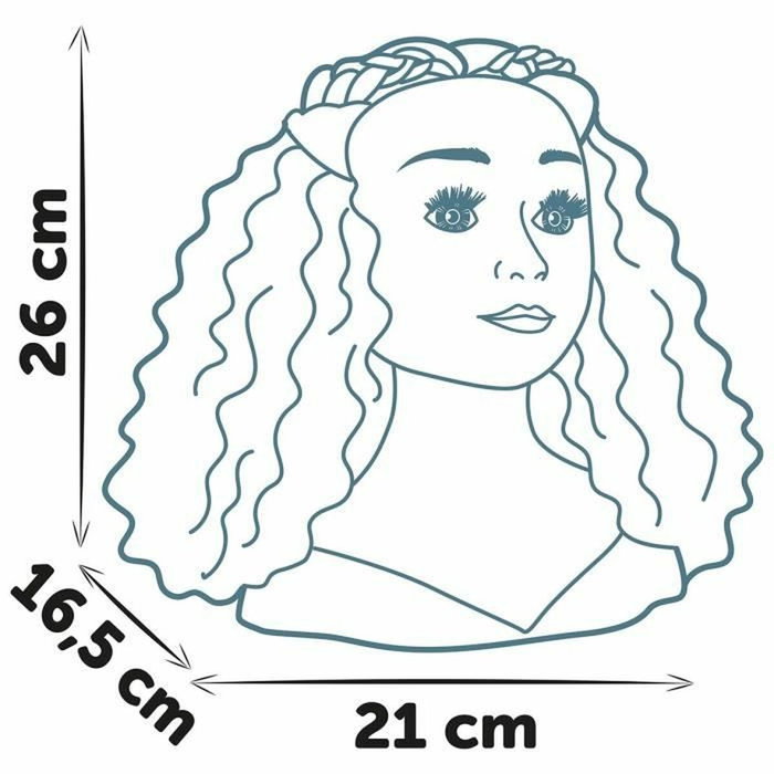 Smoby Tête à coiffer cheveux afro avec 23 accessoires
