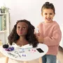 Smoby Tête à Coiffer Cheveux Afro My Beauty - 23 Accessoires Réalistes - Lèvres Thermosensibles et Trappe de Rangement - Jouet Coiffure Enfant dès 3 Ans