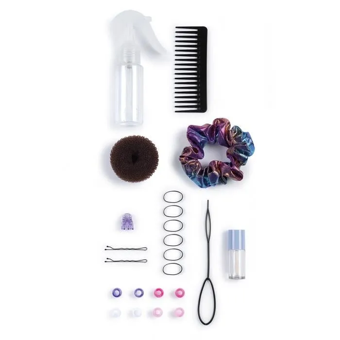 Smoby Tête à Coiffer Cheveux Afro My Beauty - 23 Accessoires Réalistes - Lèvres Thermosensibles et Trappe de Rangement - Jouet Coiffure Enfant dès 3 Ans