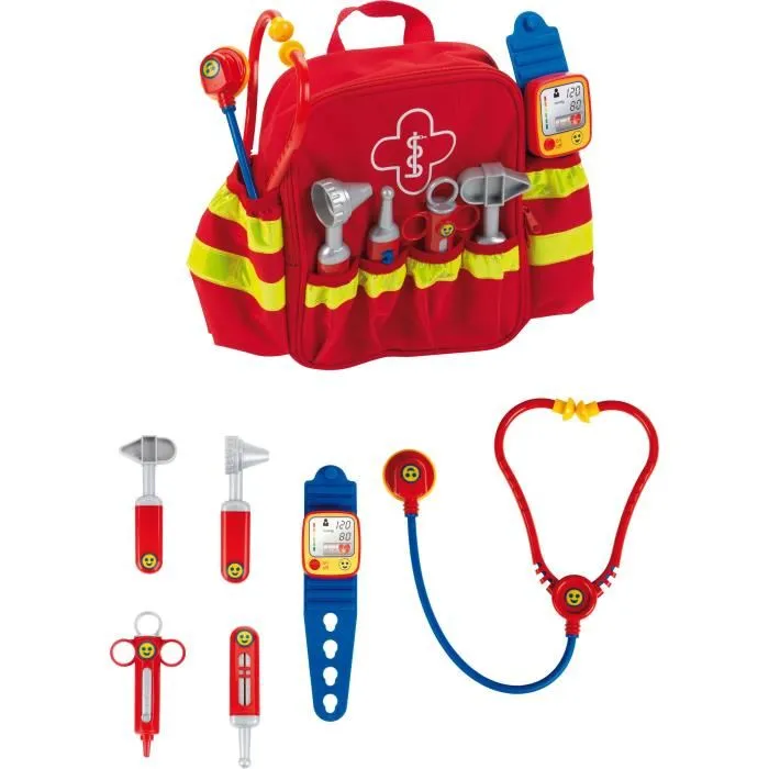 Klein 4314 Sac à Dos d'Urgentiste avec Tensiomètre Électronique, Bretelles Réglables, Bandes Réfléchissantes et Poches de Rangement Klein 4314 Sac à Dos d'Urgentiste avec Tensiomètre Électronique, Bretelles Réglables, Bandes Réfléchissantes et Poches de Rangement