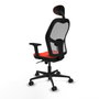 Piqueras y Crespo Chaise de Bureau avec Appui-tête Jorquera 2D036N1 Orange Foncé