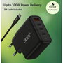 Acer Chargeur Mural GaN 100W ZL.ADTCC.00L Noir
