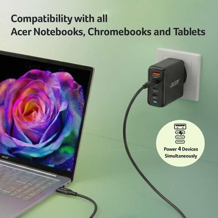 Acer Chargeur Mural GaN 100W ZL.ADTCC.00L Noir