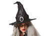 BigBuy Carnival Chapeau Noir Sorcière Adultes avec finition froissée