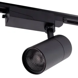Projecteur de rail LED 30W 2527Lm CRI90 2700K Monofasique Antireflet Blanc Chaud