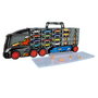 Tachan - Camion jouet XL porte-voitures Diecast avec rampe et 12 petites voitures incluses - Camion cabine européenne avec 8 roues et signaux de circulation