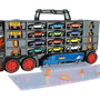Tachan - Camion jouet XL porte-voitures Diecast avec rampe et 12 petites voitures incluses - Camion cabine européenne avec 8 roues et signaux de circulation