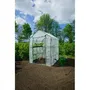 Nature - Serre de jardin avec 2 étagères - H195 x L143 x P143 cm - Tube vert Ø16 mm, PE armé 140 g/m²