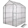 Nature - Serre de jardin avec 2 étagères - H195 x L143 x P143 cm - Tube vert Ø16 mm, PE armé 140 g/m²