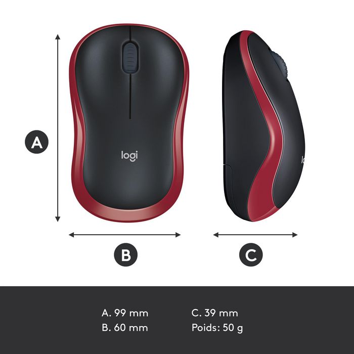 Logitech M185 Souris Sans Fil USB pour Ordinateur Portable et PC - Autonomie 1 An, Nano Récepteur, Compatible Windows/Mac/ChromeOS, Ambidextre Logitech M185 Souris Sans Fil USB pour Ordinateur Portable et PC - Autonomie 1 An, Nano Récepteur, Compatible Windows/Mac/ChromeOS, Ambidextre