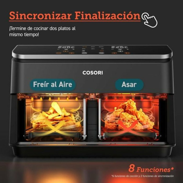 Cosori Dual Basket Chef Edition Friteuse sans huile 8,5 L Noir