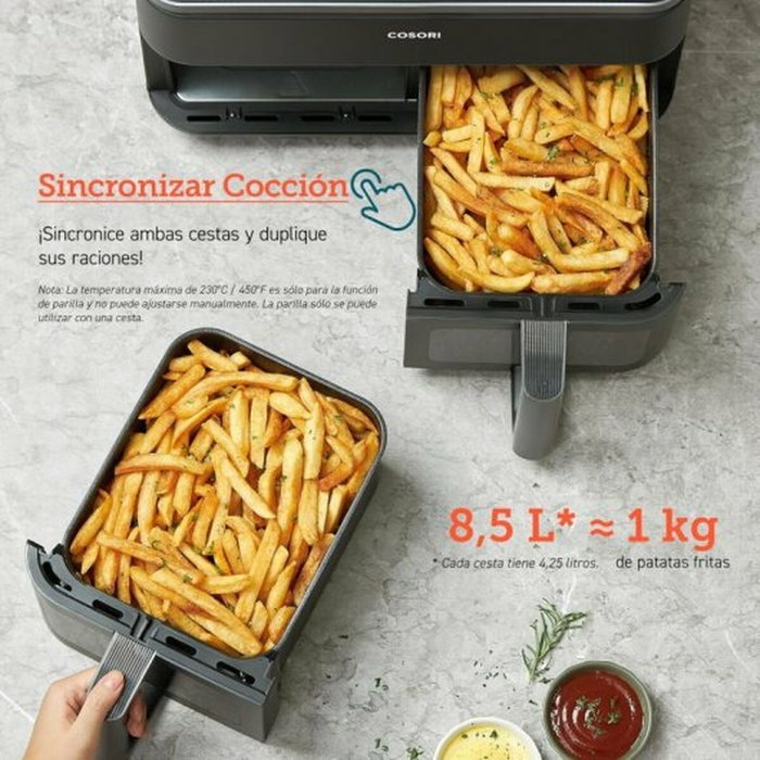 Cosori Dual Basket Chef Edition Friteuse sans huile 8,5 L Noir
