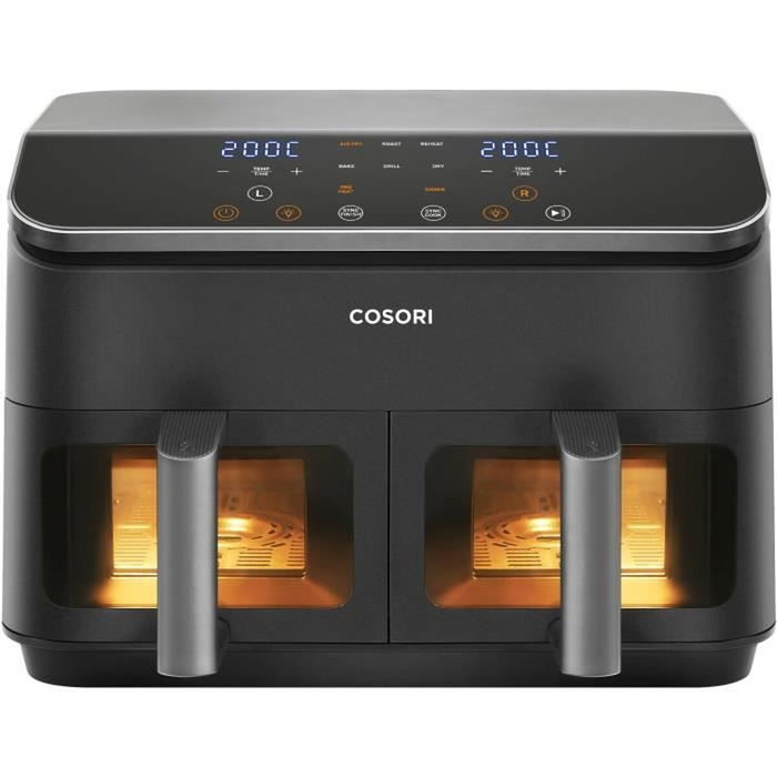 Cosori Dual Basket Chef Edition Friteuse sans huile 8,5 L Noir