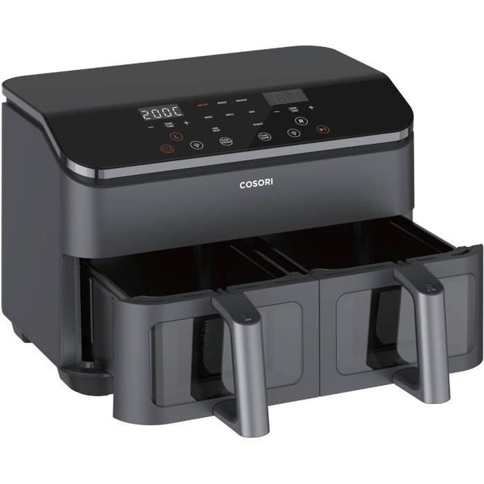 Cosori Dual Basket Chef Edition Friteuse sans huile 8,5 L Noir