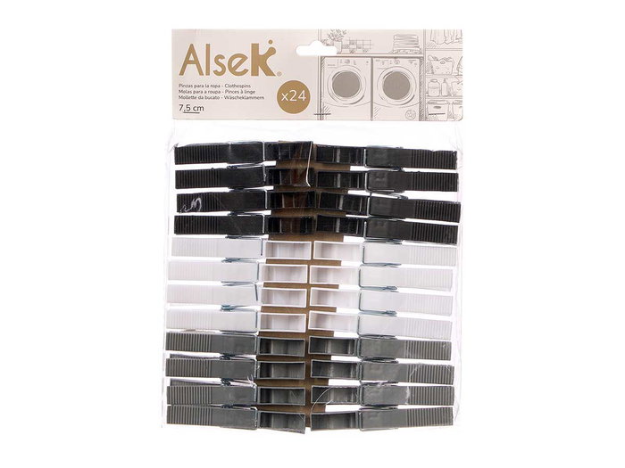 ARTE REGAL Lot de 36 pinces à linge couleurs neutres 7,5 cm ARTE REGAL Lot de 36 pinces à linge couleurs neutres 7,5 cm