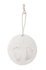 Baby Art 3601092060 - Kit d'empreintes bébé 100% naturel, pâte à modeler organique pour empreintes de main et pied avec cadre