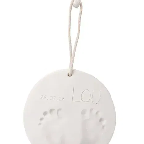 Baby Art 3601092060 - Kit d'empreintes bébé 100% naturel, pâte à modeler organique pour empreintes de main et pied avec cadre