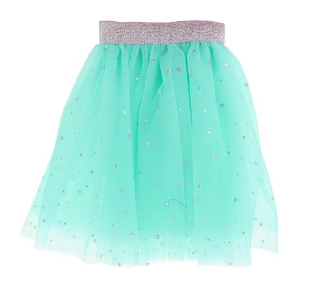 Inca - Conjunto princesa 3 pièces (tutu, baguette magique et diadème couronne élastique) - Costume de princesse pour enfant - Bleu