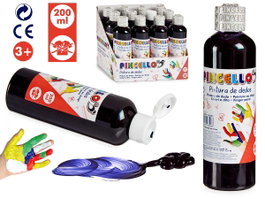Pincello Peinture à Doigts 200 ml Violet 4.5x15x4.5 cm (Set de 24)