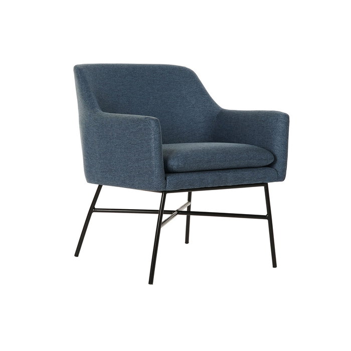 Fauteuil DKD Home Decor Bleu Noir Métal 66 x 62 x 75 cm Fauteuil DKD Home Decor Bleu Noir Métal 66 x 62 x 75 cm