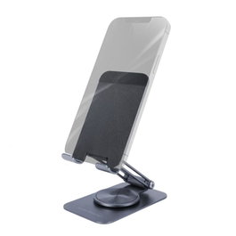 Mars Gaming Support pour Mobile Rotatif 360°, Aluminium Pliable Noir, MARSS