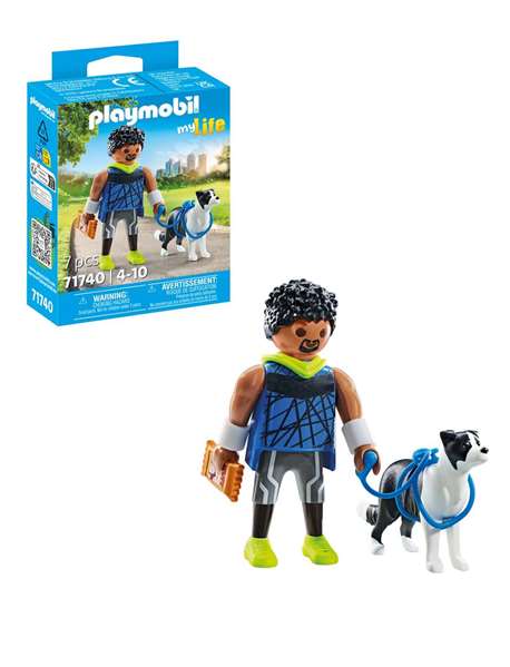 Playmobil My Life - Figure de coureur avec Border Collie - Jouet enfant 4 ans - Figurine Playmobil My Life - Figure de coureur avec Border Collie - Jouet enfant 4 ans - Figurine
