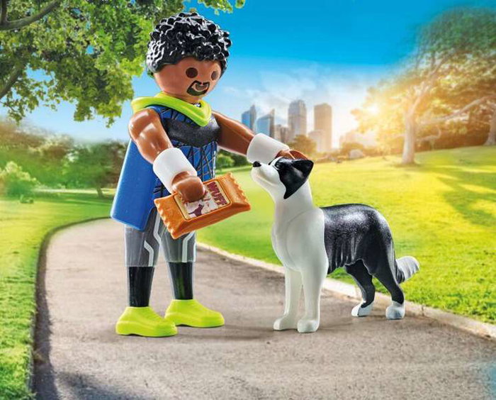 Playmobil My Life - Figure de coureur avec Border Collie - Jouet enfant 4 ans - Figurine Playmobil My Life - Figure de coureur avec Border Collie - Jouet enfant 4 ans - Figurine