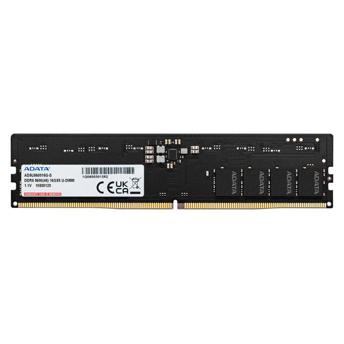 ADATA Mémoire RAM DDR5 16 Go 5600 MHz pour PC - Référence AD5U560016G-S (AD5U560016GS)