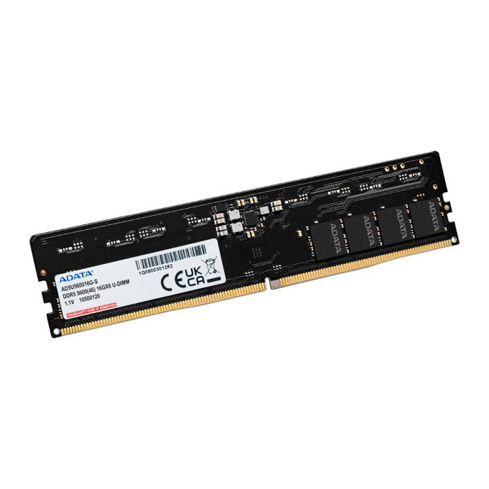 ADATA Mémoire RAM DDR5 16 Go 5600 MHz pour PC - Référence AD5U560016G-S (AD5U560016GS)