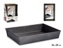 Kinvara Moule Rectangulaire en Métal 36.5x24 cm Gris foncé Antiadhésif (Set de 24)
