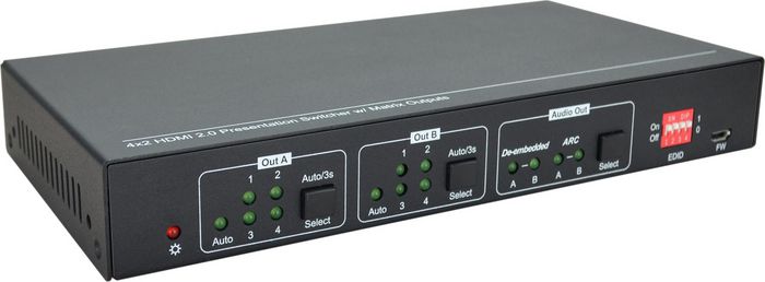 Vivolink VLHDMIMAT4X2RS Commutateur Matriciel HDMI 4x2 4K@60Hz