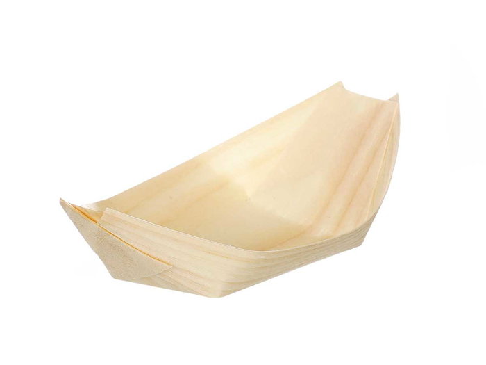 Kinvara Lot de 24 mini plateaux ovales en bois 8 x 15,5 x 7 cm (Set de 18)