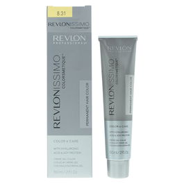 Revlon Revlonissimo Colorsmetique Complexe KER-HA, Teinture permanente pour cheveux 8.31 Light Beige Blonde, 60 ml