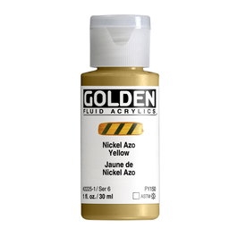Golden Peinture Acrylique Fluide Jaune de Nickel Azo 30 ml