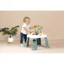 Smoby Little Smoby Table d'Activités pour Enfant à partir de 12 Mois, Tri de Formes, Boulier, Boutons Sonores, Catapulte, Miroir - Jouet Éducatif et Ludique Fabriqué en France