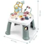 Smoby Little Smoby Table d'Activités pour Enfant à partir de 12 Mois, Tri de Formes, Boulier, Boutons Sonores, Catapulte, Miroir - Jouet Éducatif et Ludique Fabriqué en France