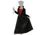 Disfraz de vampire élégante noire pour fille avec col haut, 3-4 ans