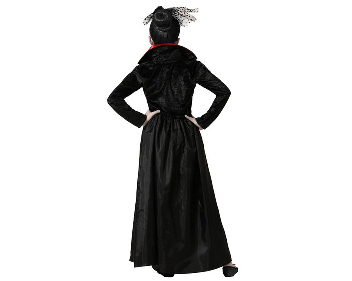 Disfraz de vampire élégante noire pour fille avec col haut, 3-4 ans