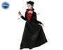 Disfraz de vampire élégante noire pour fille avec col haut, 3-4 ans