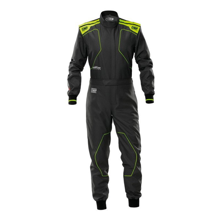 OMP Combinaison de karting KS-4 MY2026 Enfants Anthracite/Jaune fluo Taille 120 OMP Combinaison de karting KS-4 MY2026 Enfants Anthracite/Jaune fluo Taille 120