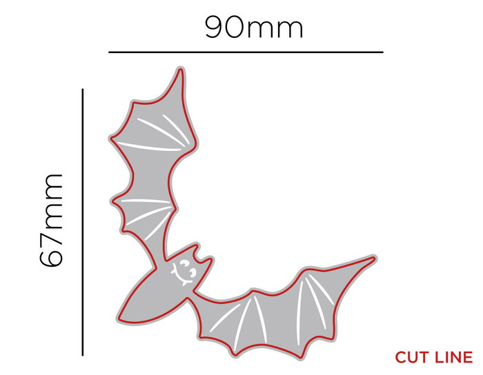 Misskuty Pochoir fin ZAG Halloween chauve-souris Misskuty Pochoir fin ZAG Halloween chauve-souris