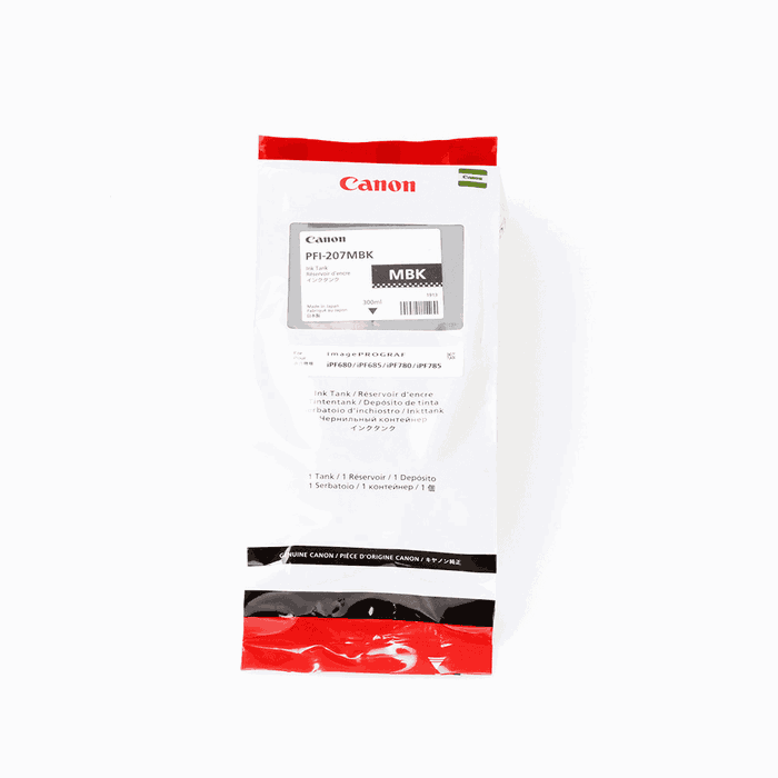 Cartouche d'encre Canon PFI-207MBK / 8788B001 - Noir mat pour imprimante à sublimation Cartouche d'encre Canon PFI-207MBK / 8788B001 - Noir mat pour imprimante à sublimation