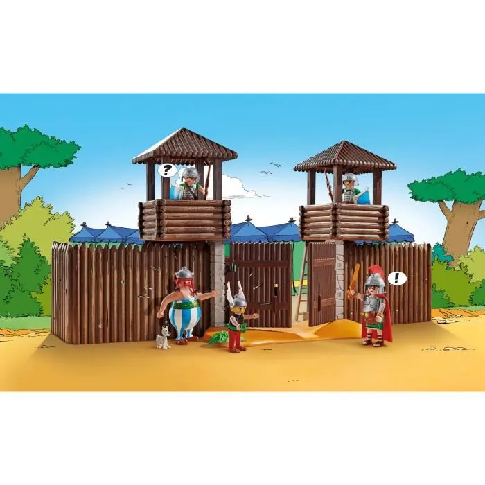 Playmobil 71542 - Camp des Romains Astérix, Boîte de Construction avec 181 Pièces et Personnages de la BD, Jouet Enfant Dès 5 Ans