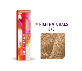Wella Professionals Color Touch Teinture Capillaire Semi-permanente Sans Ammoniaque 8/3 Golden Light Blonde - 60 ml