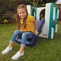 Little Tikes Toboggan intérieur/extérieur pour enfants de 18 mois à 4 ans, avec activités motricité et créativité - Vert, blanc et bleu