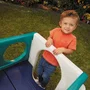 Little Tikes Toboggan intérieur/extérieur pour enfants de 18 mois à 4 ans, avec activités motricité et créativité - Vert, blanc et bleu