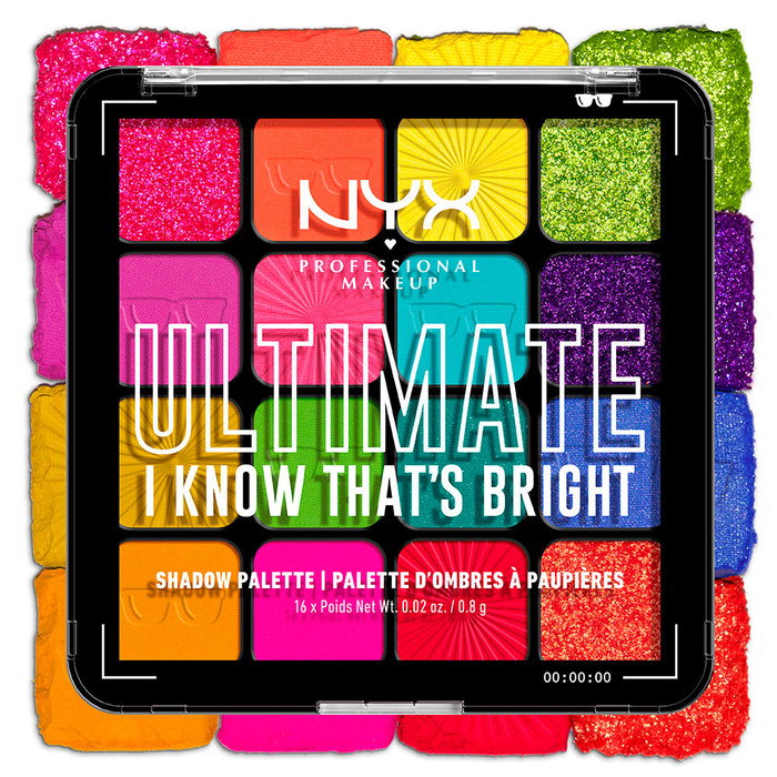NYX Professional Make Up Palette d'ombres ULTIME #Je sais que c'est brillant 16 x 0,83 g