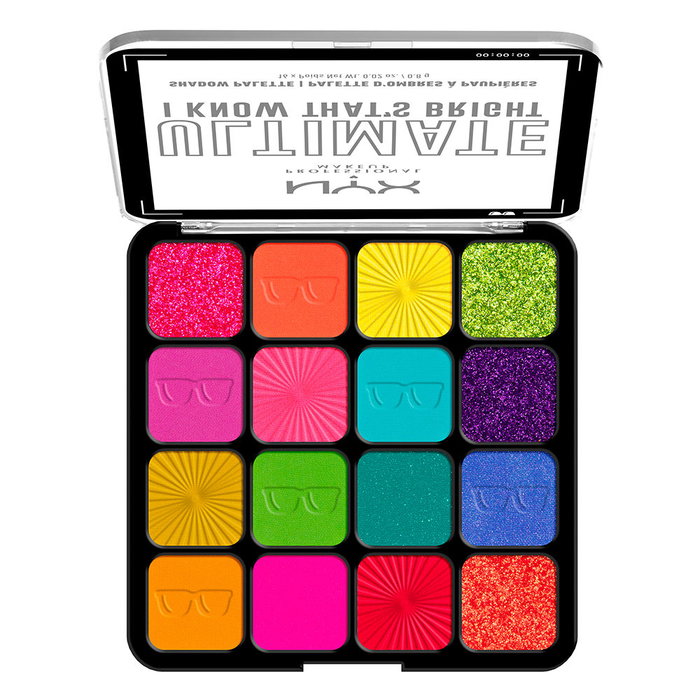 NYX Professional Make Up Palette d'ombres ULTIME #Je sais que c'est brillant 16 x 0,83 g