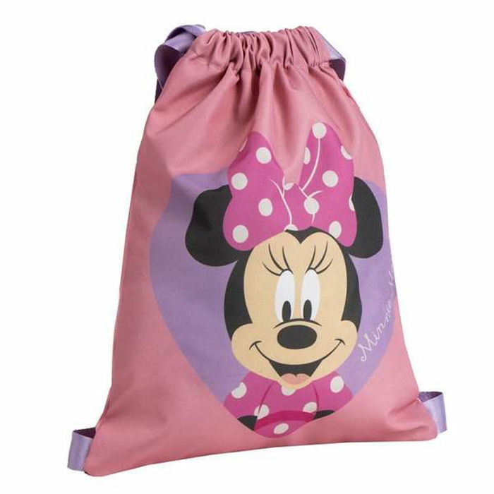 Sac à dos serré par des ficelles Minnie Mouse Rose 27 x 33 cm Sac à dos serré par des ficelles Minnie Mouse Rose 27 x 33 cm