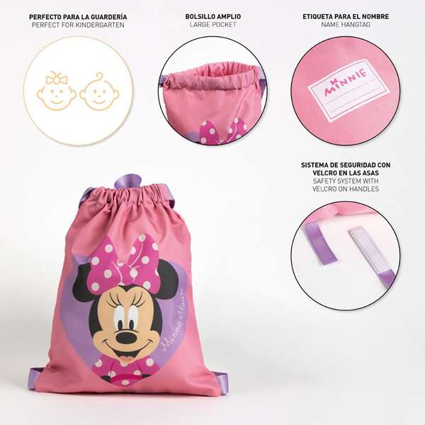 Cerdá Sac à dos scolaire Minnie 27 x 33 x 1 cm - Rose